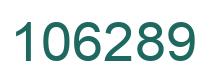 Number 106289 green image