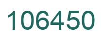 Number 106450 green image