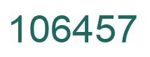 Number 106457 green image