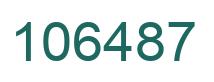 Number 106487 green image