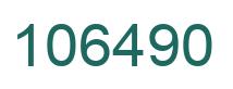 Number 106490 green image