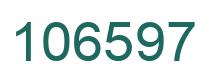 Number 106597 green image
