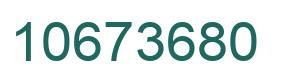 Número 10673680 imagen verde