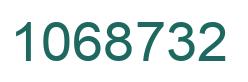 Number 1068732 green image
