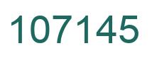 Number 107145 green image