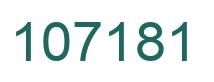 Number 107181 green image