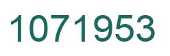 Number 1071953 green image