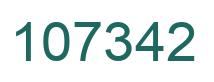 Number 107342 green image