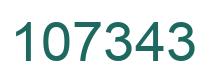 Number 107343 green image