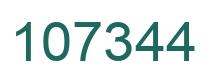 Number 107344 green image