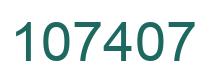 Number 107407 green image
