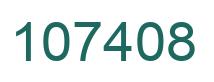 Number 107408 green image