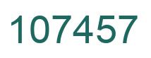 Number 107457 green image
