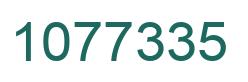 Number 1077335 green image