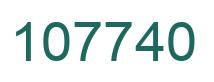 Number 107740 green image