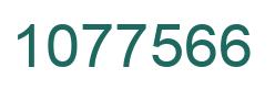 Number 1077566 green image