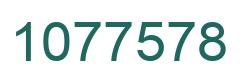 Number 1077578 green image