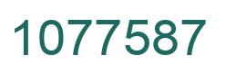 Number 1077587 green image