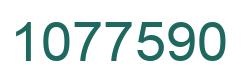 Number 1077590 green image