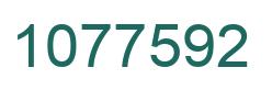 Number 1077592 green image
