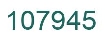 Number 107945 green image