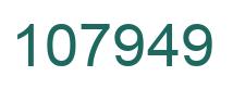 Number 107949 green image