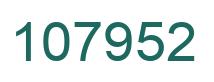 Number 107952 green image