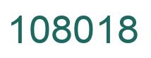 Number 108018 green image