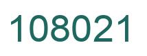 Number 108021 green image