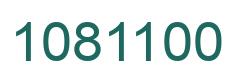 Número 1081100 imagen verde