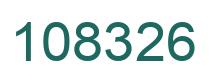Number 108326 green image