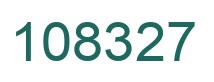Number 108327 green image