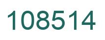 Number 108514 green image