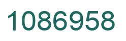 Number 1086958 green image