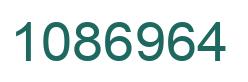 Number 1086964 green image