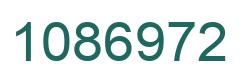 Number 1086972 green image