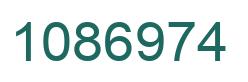 Number 1086974 green image