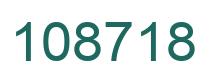 Number 108718 green image