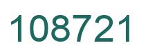 Number 108721 green image