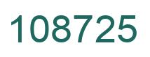 Number 108725 green image