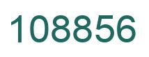 Number 108856 green image