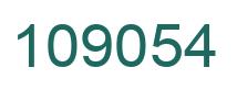 Number 109054 green image