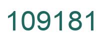 Number 109181 green image