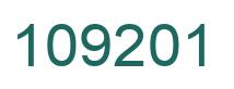 Number 109201 green image