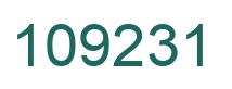 Number 109231 green image