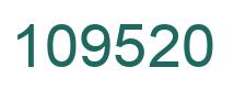 Number 109520 green image