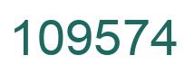 Number 109574 green image