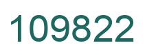 Number 109822 green image