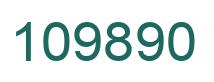 Number 109890 green image
