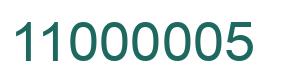 Número 11000005 imagen verde